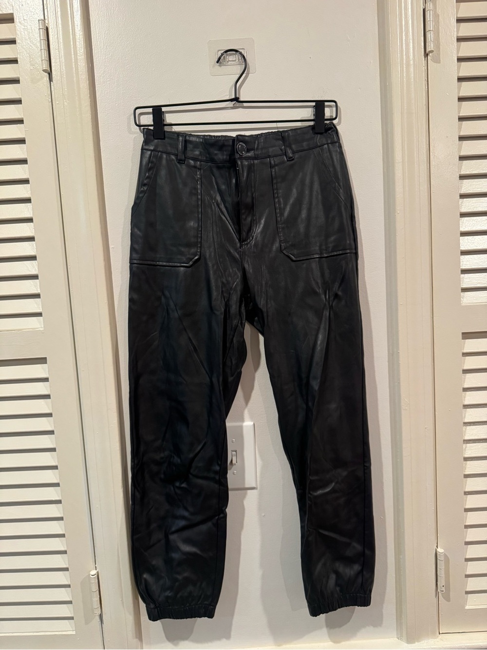 Kendall + Kylie Leather Jogger Pants Women's Medium